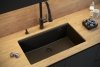 Quadron LOGAN 110 GraniteQ zlewozmywak pure carbon 76x44x23,5 cm 1-komorowy wpuszczany z syfonem manualnym pure carbon HQD7644U7BLMI